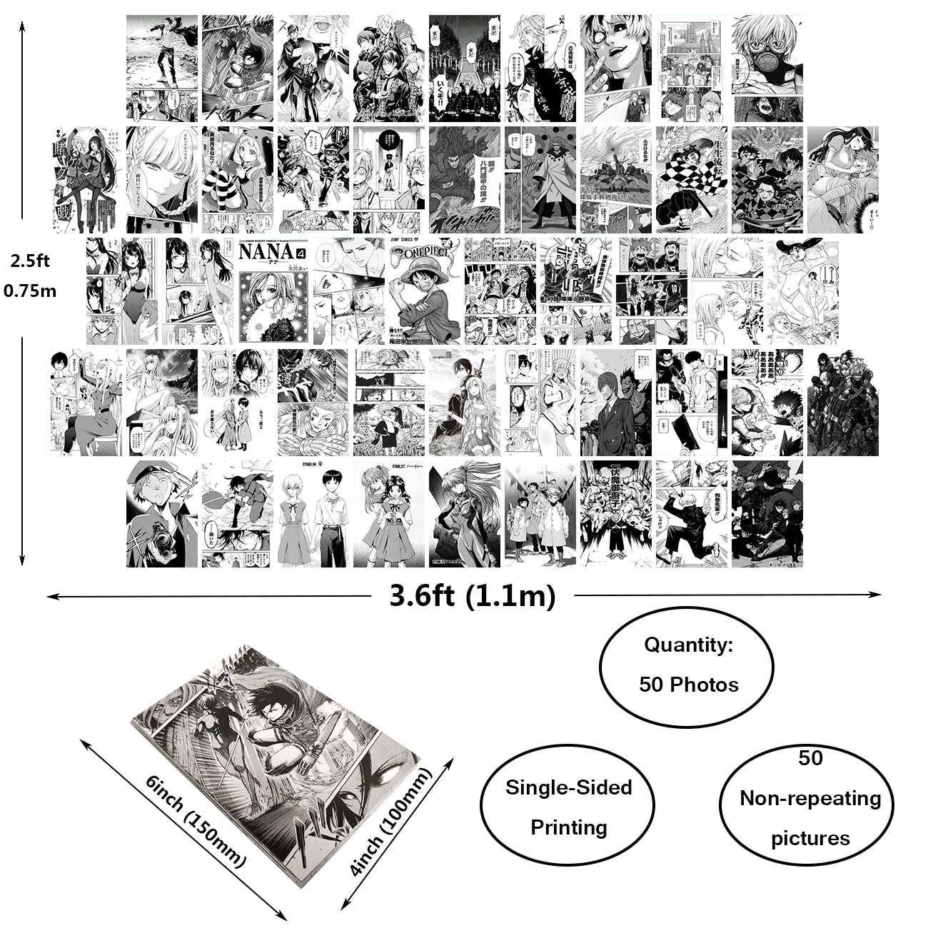 Build Your Dream Anime Room | 50-Piece Manga Panel Collage Kit
