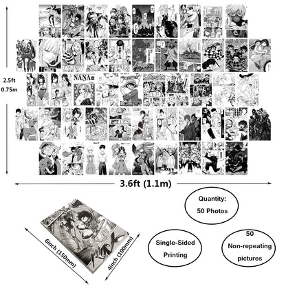 Build Your Dream Anime Room | 50-Piece Manga Panel Collage Kit
