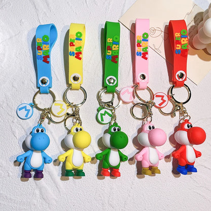 Llavero Super Mario Bros Toad & Yoshi – Accesorio Decorativo para Mochila y Auto