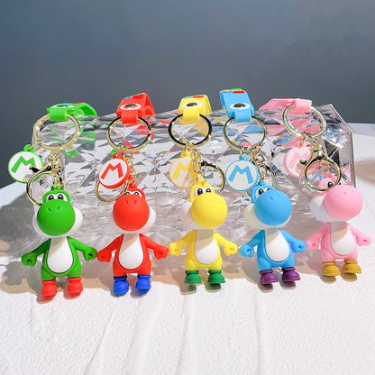 Llavero Super Mario Bros Toad & Yoshi – Accesorio Decorativo para Mochila y Auto