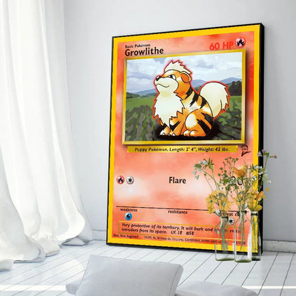 Original 151 Pokémon Canvas Print | Vintage 1996 Collection Wall Art