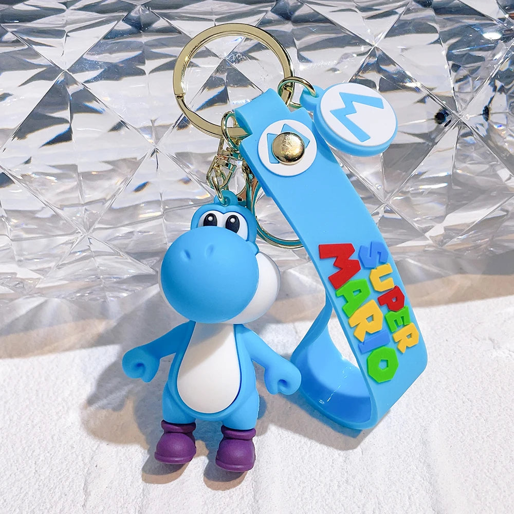 Llavero Super Mario Bros Toad & Yoshi – Accesorio Decorativo para Mochila y Auto