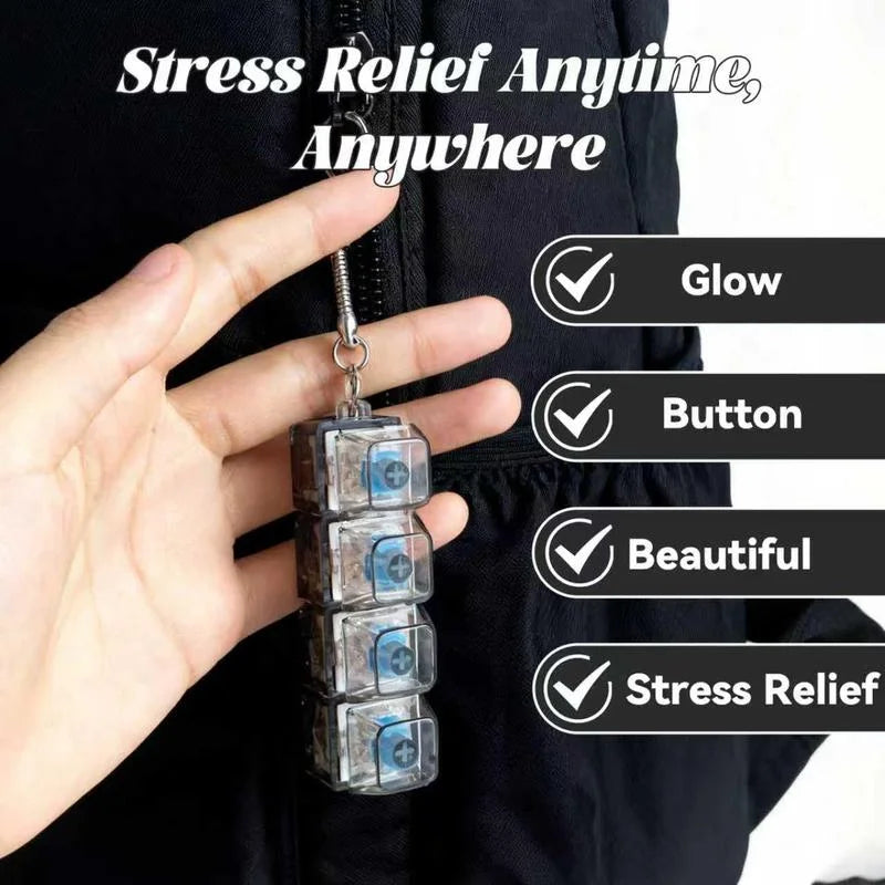 LumiClick Pro™ – 4-in-1 Light-Up Stress Relief Keychai
