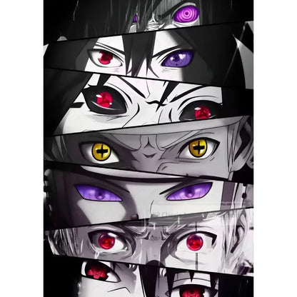 Iconic Anime Eyes Wall Art | Gojo, Sharingan & More