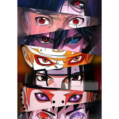 Iconic Anime Eyes Wall Art | Gojo, Sharingan & More