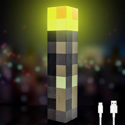 Minecraft™ Torch Lamp – Rechargeable LED Glow