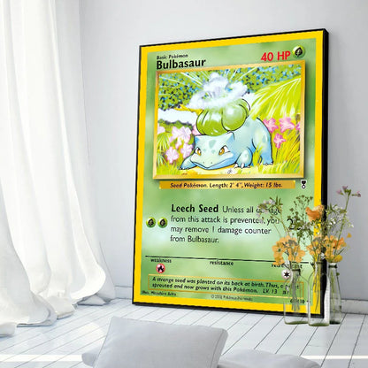 Original 151 Pokémon Canvas Print | Vintage 1996 Collection Wall Art