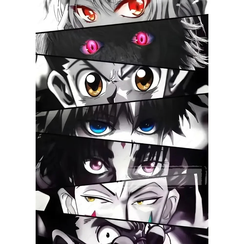 Iconic Anime Eyes Wall Art | Gojo, Sharingan & More