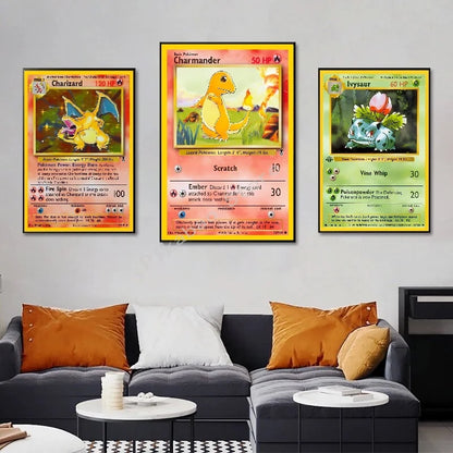 Original 151 Pokémon Canvas Print | Vintage 1996 Collection Wall Art