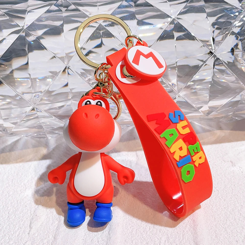 Llavero Super Mario Bros Toad & Yoshi – Accesorio Decorativo para Mochila y Auto