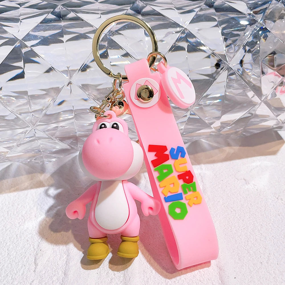 Llavero Super Mario Bros Toad & Yoshi – Accesorio Decorativo para Mochila y Auto