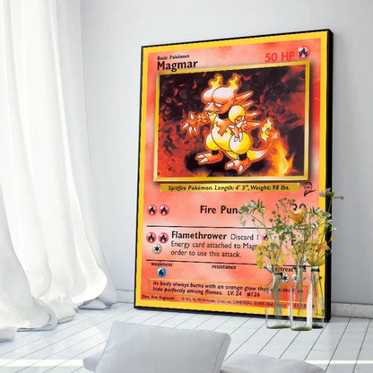 Original 151 Pokémon Canvas Print | Vintage 1996 Collection Wall Art