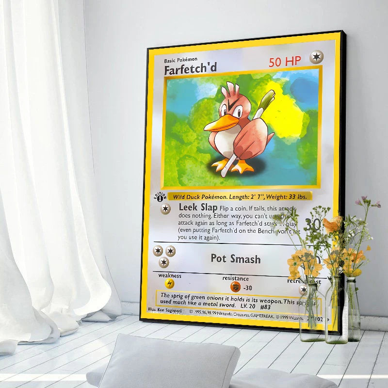 Original 151 Pokémon Canvas Print | Vintage 1996 Collection Wall Art