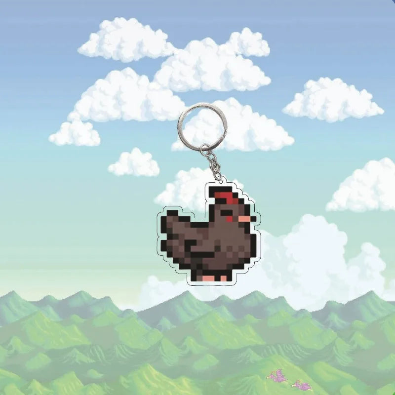 Llaveros Stardew Valley (Set) – Diseño Pixel Art en Acrílico para Fans