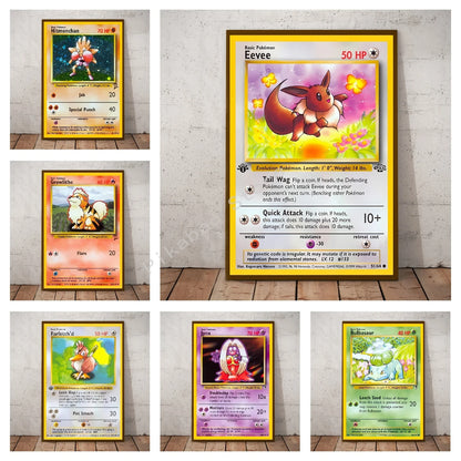 Original 151 Pokémon Canvas Print | Vintage 1996 Collection Wall Art
