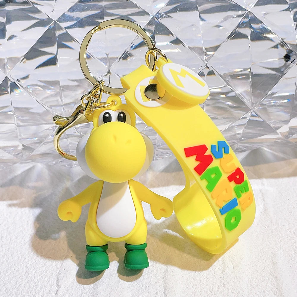 Llavero Super Mario Bros Toad & Yoshi – Accesorio Decorativo para Mochila y Auto