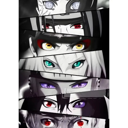 Iconic Anime Eyes Wall Art | Gojo, Sharingan & More