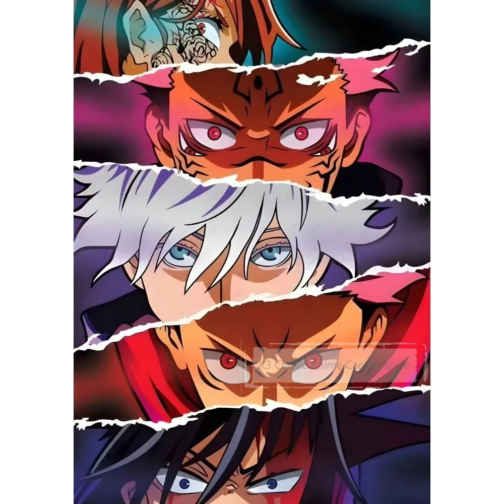 Iconic Anime Eyes Wall Art | Gojo, Sharingan & More