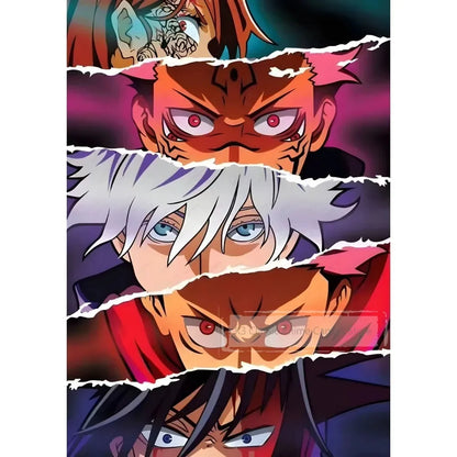 Iconic Anime Eyes Wall Art | Gojo, Sharingan & More