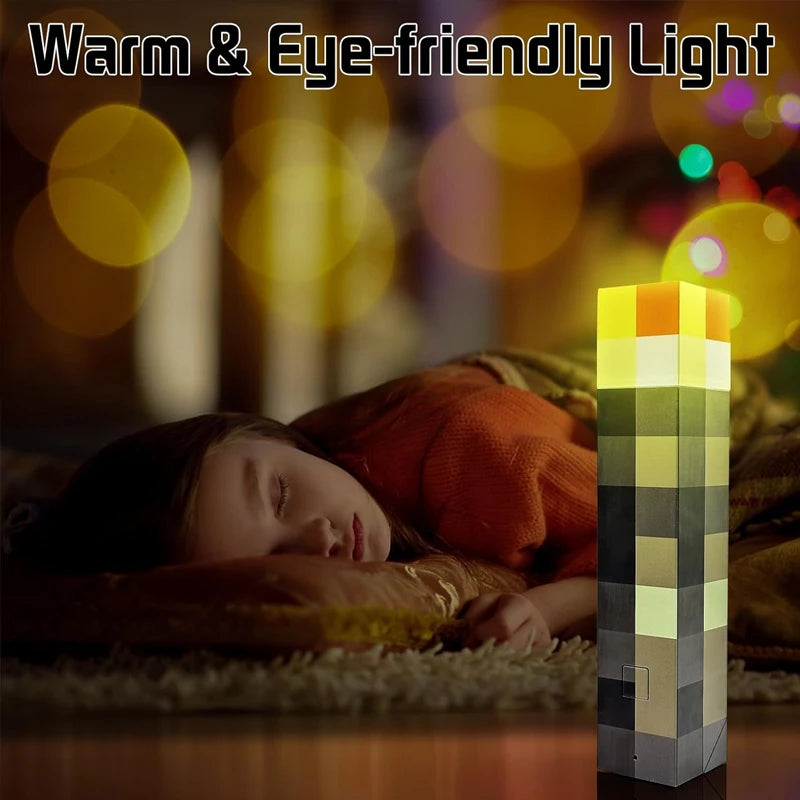 Minecraft™ Torch Lamp – Rechargeable LED Glow
