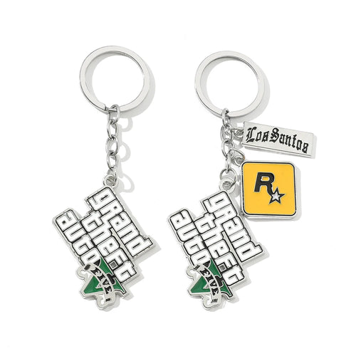Llavero Grand Theft Auto V – Diseño Metal y Cuero Estilo Premium