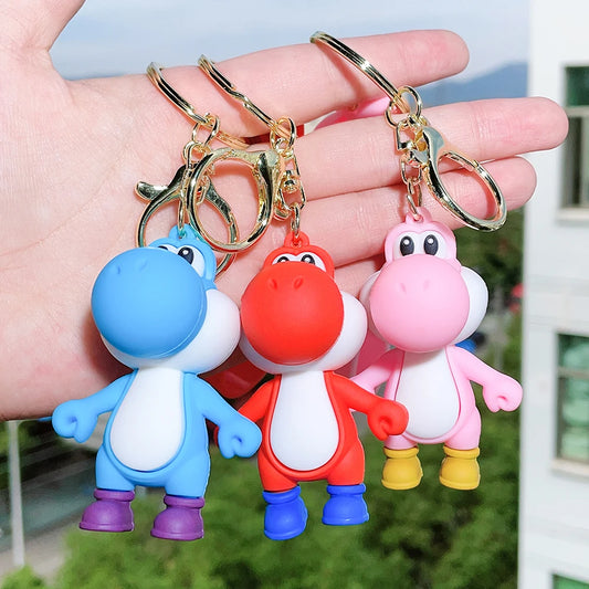 Llavero Super Mario Bros Toad & Yoshi – Accesorio Decorativo para Mochila y Auto