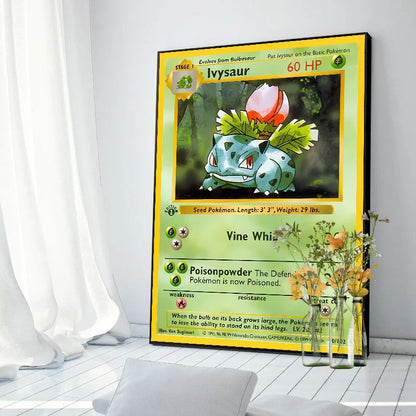 Original 151 Pokémon Canvas Print | Vintage 1996 Collection Wall Art