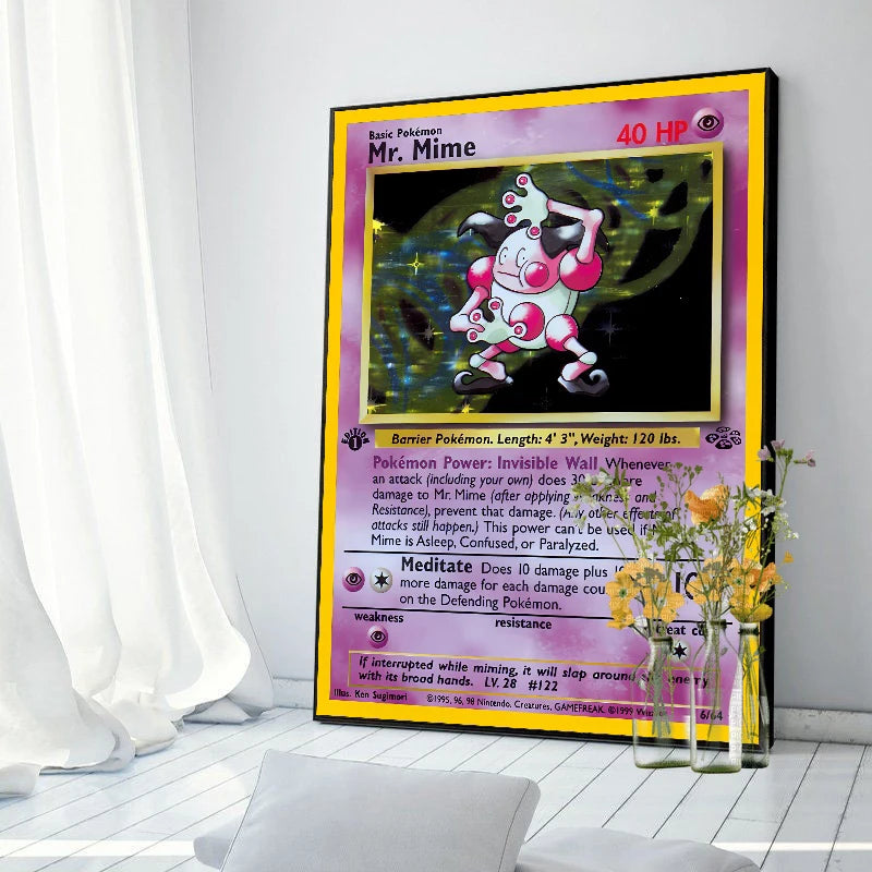 Original 151 Pokémon Canvas Print | Vintage 1996 Collection Wall Art