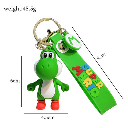 Llavero Super Mario Bros Toad & Yoshi – Accesorio Decorativo para Mochila y Auto