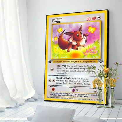 Original 151 Pokémon Canvas Print | Vintage 1996 Collection Wall Art