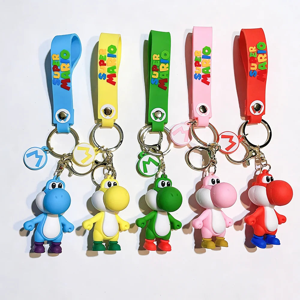 Llavero Super Mario Bros Toad & Yoshi – Accesorio Decorativo para Mochila y Auto