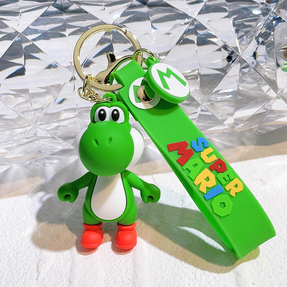 Llavero Super Mario Bros Toad & Yoshi – Accesorio Decorativo para Mochila y Auto