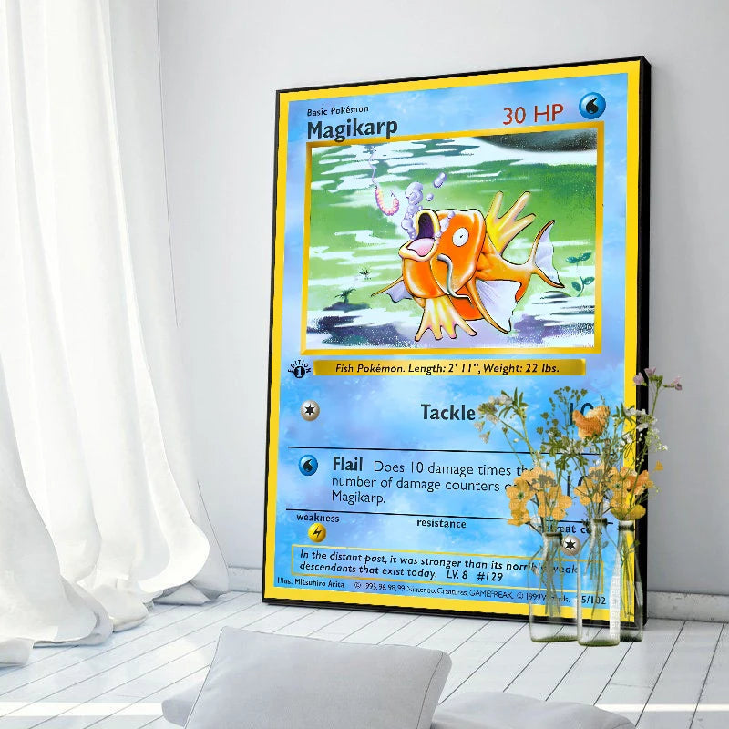 Original 151 Pokémon Canvas Print | Vintage 1996 Collection Wall Art