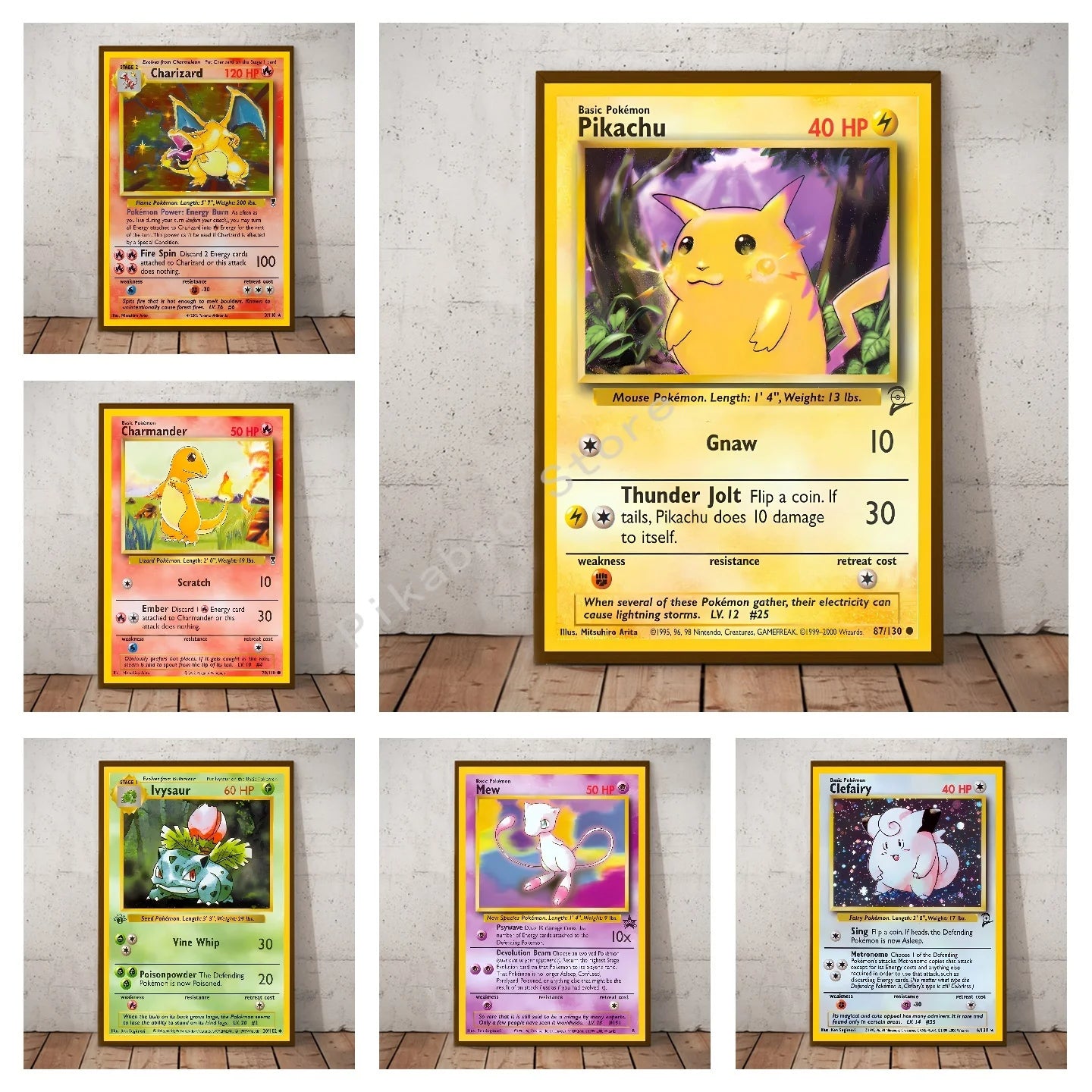 Original 151 Pokémon Canvas Print | Vintage 1996 Collection Wall Art