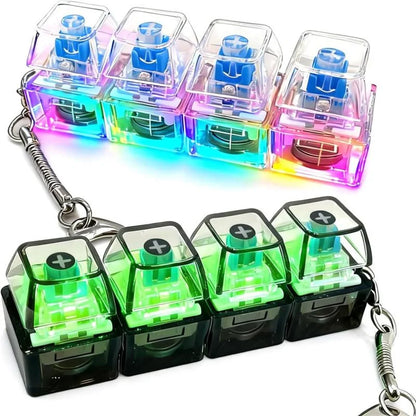LumiClick Pro™ – 4-in-1 Light-Up Stress Relief Keychai