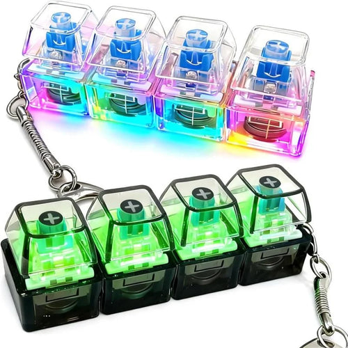 LumiClick Pro™ – 4-in-1 Light-Up Stress Relief Keychai