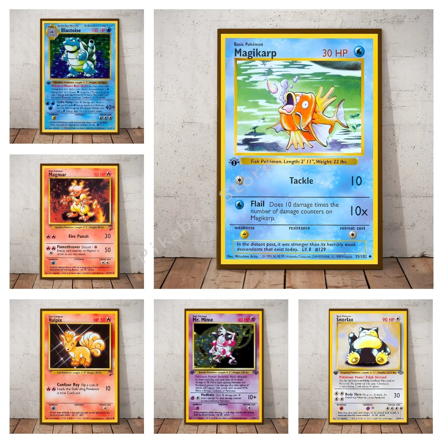 Original 151 Pokémon Canvas Print | Vintage 1996 Collection Wall Art