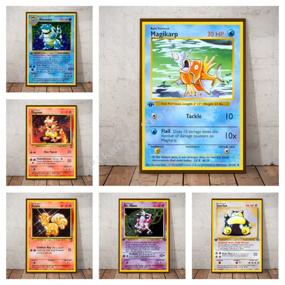 Original 151 Pokémon Canvas Print | Vintage 1996 Collection Wall Art
